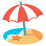 Beach with umbrella - Noto Color Emoji