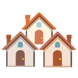 Houses - Noto Color Emoji