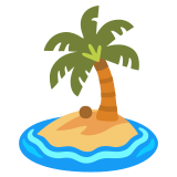 Desert island - Noto Color Emoji
