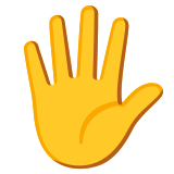 Hand with fingers splayed - Noto Color Emoji