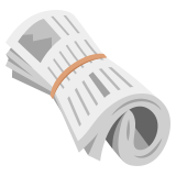 Rolled-up newspaper - Noto Color Emoji