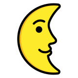 Last quarter moon face - OpenMoji