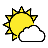 Sun behind small cloud - OpenMoji