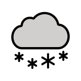 Cloud with snow - OpenMoji