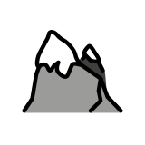 Snow-capped mountain - OpenMoji