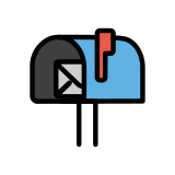Open mailbox with raised flag - OpenMoji