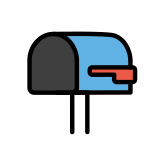 Open mailbox with lowered flag - OpenMoji