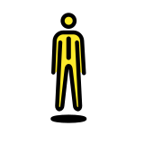 Person in suit levitating - OpenMoji