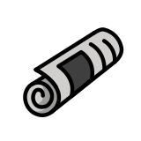 Rolled-up newspaper - OpenMoji