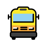 Oncoming bus - OpenMoji
