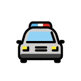 Oncoming police car - OpenMoji