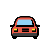 Oncoming automobile - OpenMoji