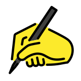 Writing hand - OpenMoji