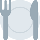 Fork and knife with plate - Twitter / X