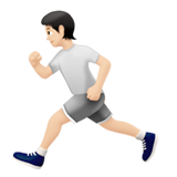 person running: light skin tone