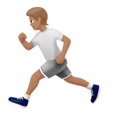 person running: medium skin tone