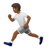 person running: medium-dark skin tone