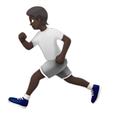 person running: dark skin tone