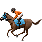 horse racing: medium skin tone