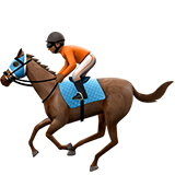 horse racing: medium-dark skin tone