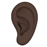 ear: dark skin tone