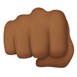 oncoming fist: medium-dark skin tone