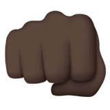 oncoming fist: dark skin tone
