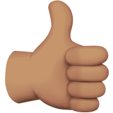 thumbs up: medium skin tone