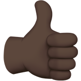 thumbs up: dark skin tone