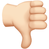 thumbs down: light skin tone