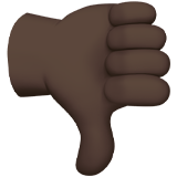thumbs down: dark skin tone