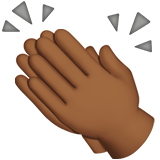 clapping hands: medium-dark skin tone