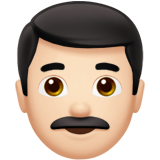 man: light skin tone