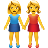 Two women holding hands Emoji