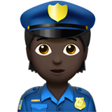 police officer: dark skin tone