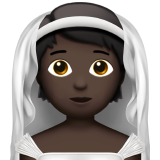 person with veil: dark skin tone