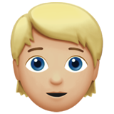 person: medium-light skin tone, blond hair