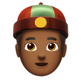 person with skullcap: medium-dark skin tone