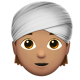 person wearing turban: medium skin tone