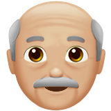 old man: medium-light skin tone