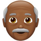 old man: medium-dark skin tone