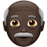 old man: dark skin tone