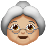 old woman: medium-light skin tone