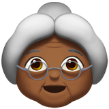 old woman: medium-dark skin tone