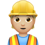 construction worker: medium-light skin tone