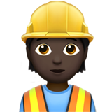 construction worker: dark skin tone