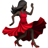 woman dancing: dark skin tone