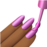 nail polish: medium-dark skin tone