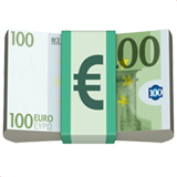 Wad of banknotes euro Whatsapp