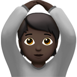 person gesturing OK: dark skin tone